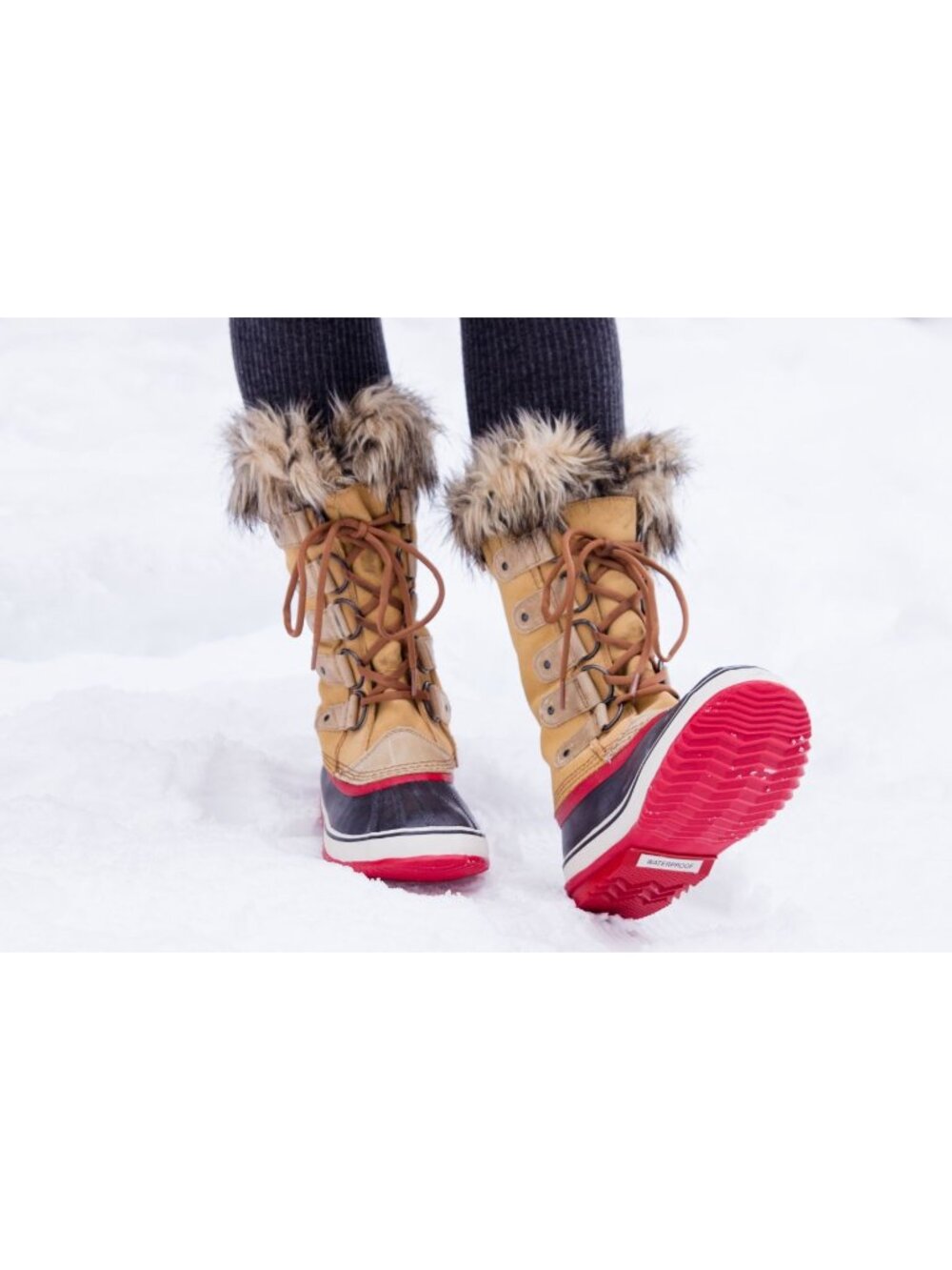 SOREL Joan of Artic Tall Faux Fur Lined Waterproof Winter Boots Size 9
